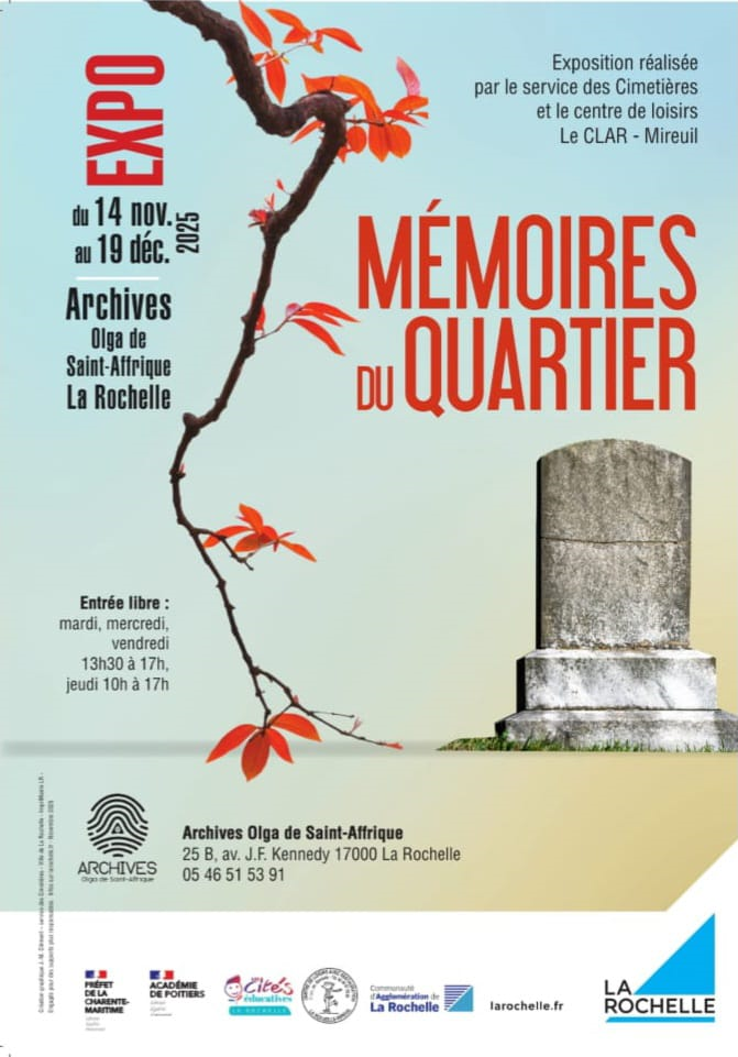 Exposition "mémoires du quartier" du 14 nov. au 19 déc. 2025 aux Archives Municipales