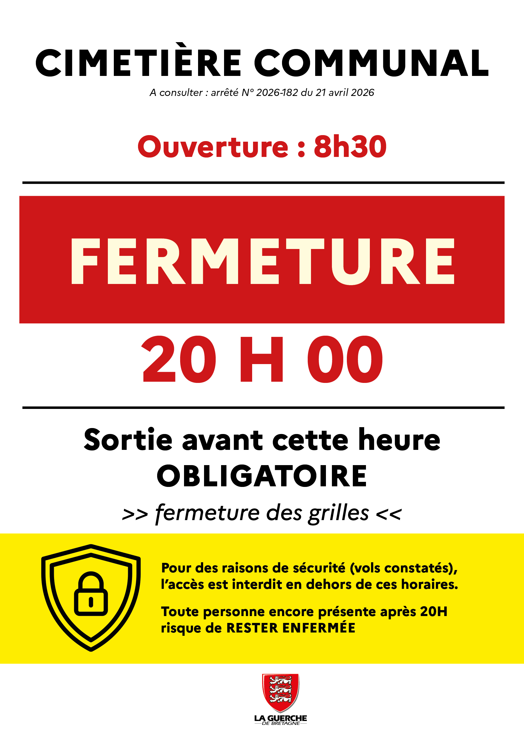 Fermeture du cimetière